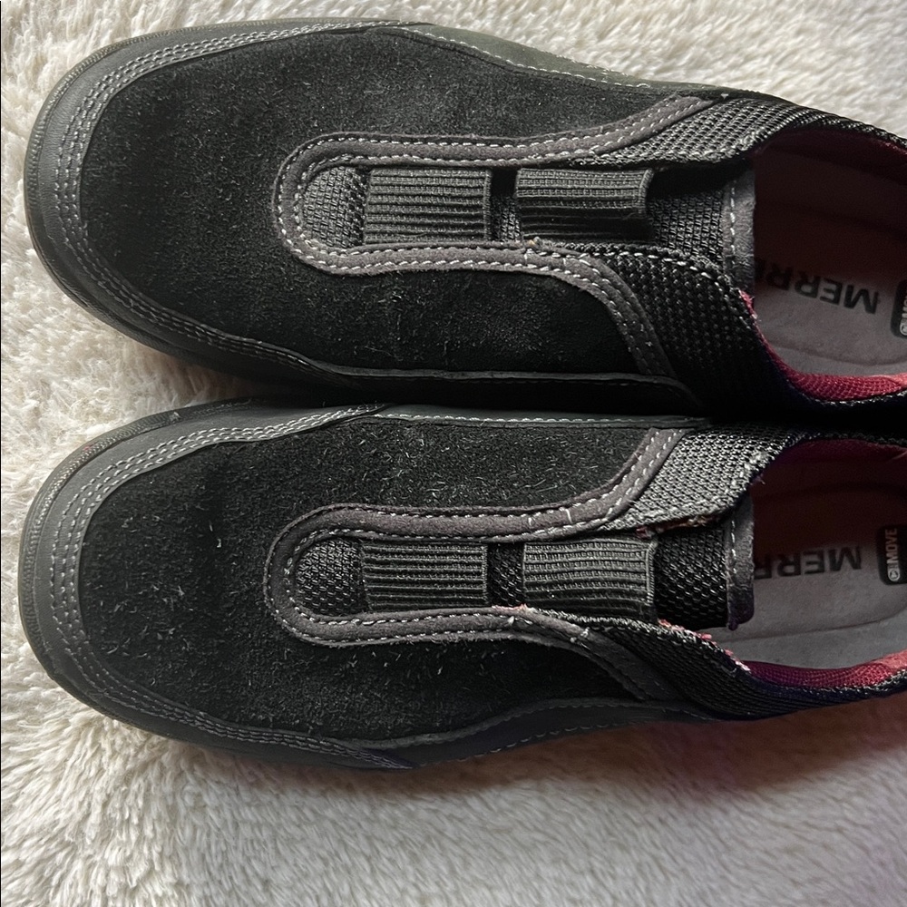 Merrell Mimosa Sneaker Shoes Black Suede J48586 Low Top Slip On Women's 6.5